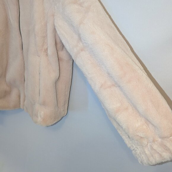 Sanctuary | Mock Neck Faux Fur Jacket in "Maple" Cream | Size Large - Picture 9 of 15